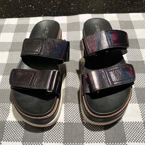 J slides size 8 platform sandals